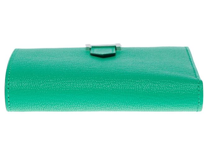 Béarn Hermès Accessorio HERMES Bearn in Pelle Verde - 102300 - vista 11