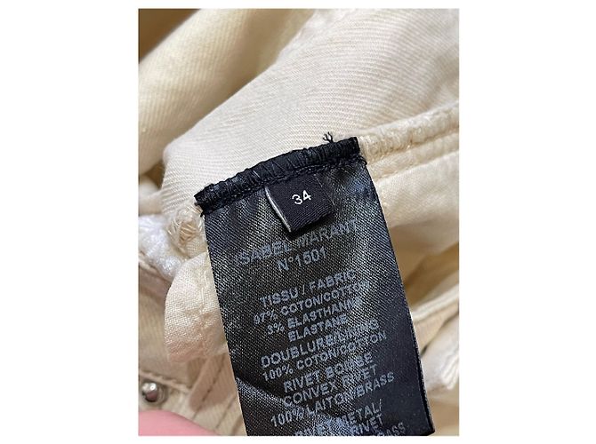 ISABEL MARANT Jeans T.FR 34 Algodón Beige - vista 7