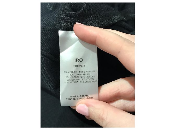 IRO Kleid T.FR 38 Leinen Schwarz - Ansicht 5