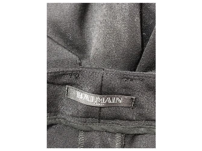 Pantalones BALMAIN T.FR 36 Lana Negro - vista 4