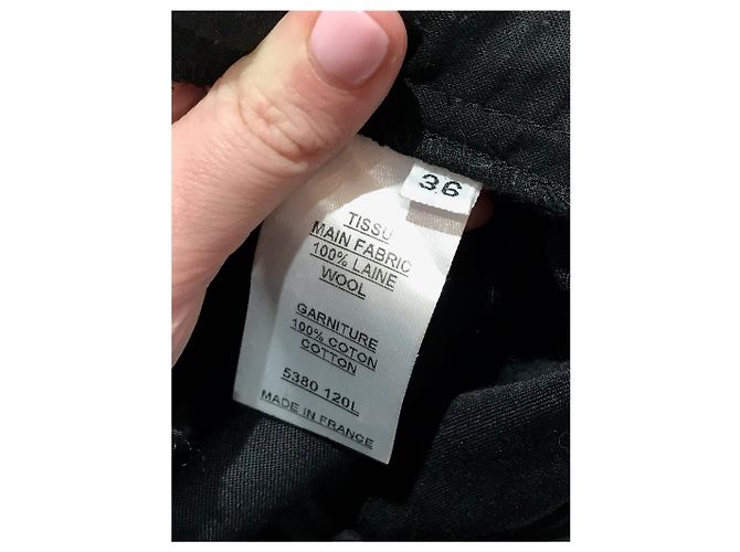 Pantalones BALMAIN T.FR 36 Lana Negro - vista 5