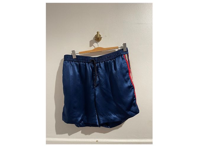 Pantaloni GUCCI T.IT 52 Cotone Blu - vista 2