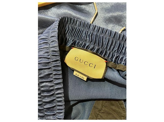 Pantaloni GUCCI T.IT 52 Cotone Blu - vista 5