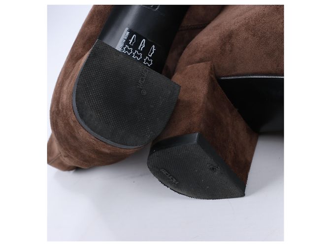 Roger Vivier Suede Boots in Brown, Size 39 EU - view 11