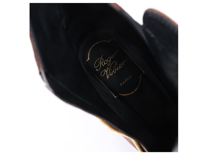 Roger Vivier Suede Boots in Brown, Size 39 EU - view 12
