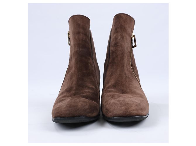 Roger Vivier Suede Boots in Brown, Size 39 EU - view 4