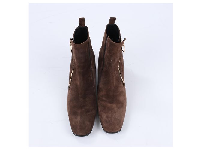 Roger Vivier Suede Boots in Brown, Size 39 EU - view 5
