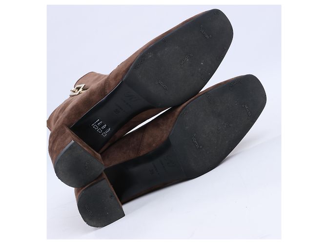 Roger Vivier Suede Boots in Brown, Size 39 EU - view 9