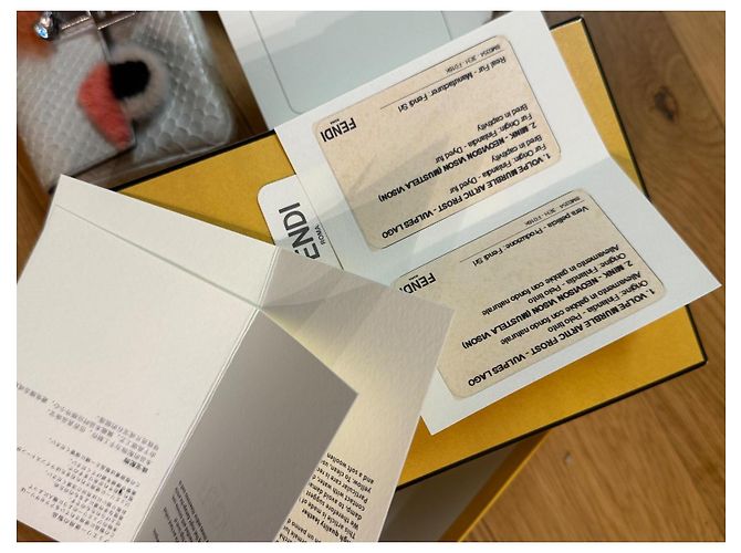 Fendi Micro-Baguette aus Python und Pelz Eggshell Aus weiß - Ansicht 12