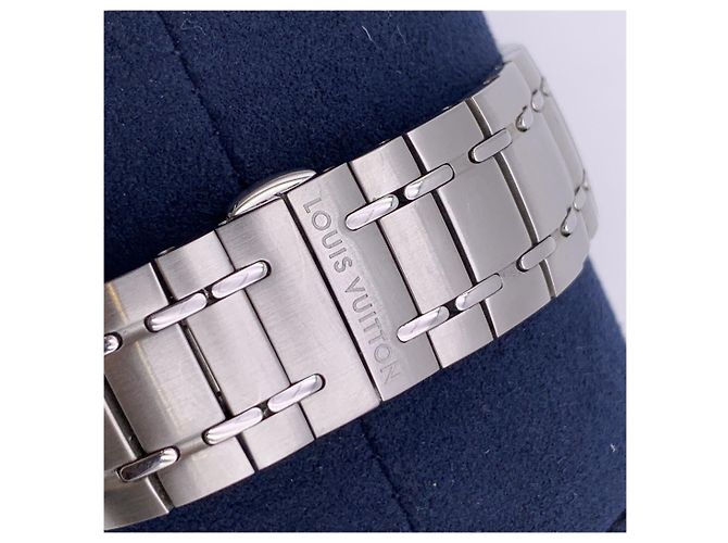 Louis Vuitton Reloj cronógrafo automático Tambour Damier Cobalt Plata - vista 7