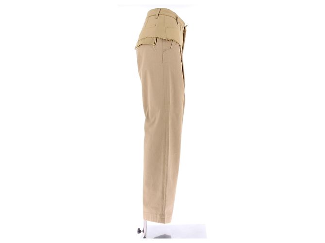 Autre Marque NO FIRMADO / SIN FIRMA Pantalones T.0-5 1 Algodón Beige - vista 3