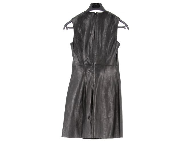 Céline CELINE Kleider T.International S Leder Schwarz - Ansicht 2
