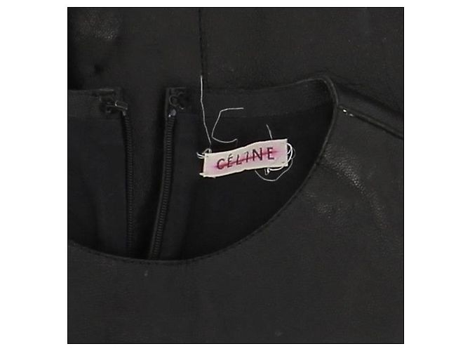 Céline CELINE Kleider T.International S Leder Schwarz - Ansicht 3