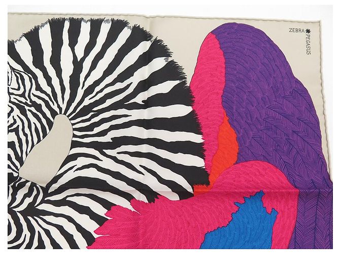 Hermès NOVE FULAR HERMES PEGASUS ALICE SHIRLEY GAVROCHE 45 IN SETA + SCATOLA FULAR Multicolore - vista 3