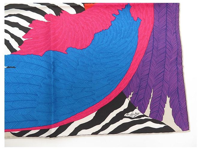 Hermès NOVE FULAR HERMES PEGASUS ALICE SHIRLEY GAVROCHE 45 IN SETA + SCATOLA FULAR Multicolore - vista 4