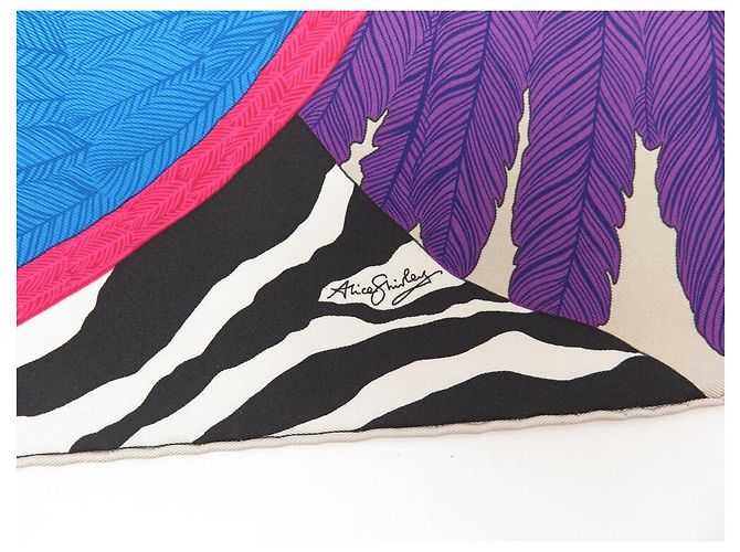 Hermès NOVE FULAR HERMES PEGASUS ALICE SHIRLEY GAVROCHE 45 IN SETA + SCATOLA FULAR Multicolore - vista 7