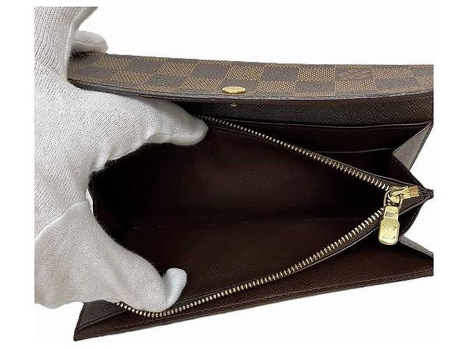 Portefeuille Sarah Damier Louis Vuitton N61726 Marron - vue 5