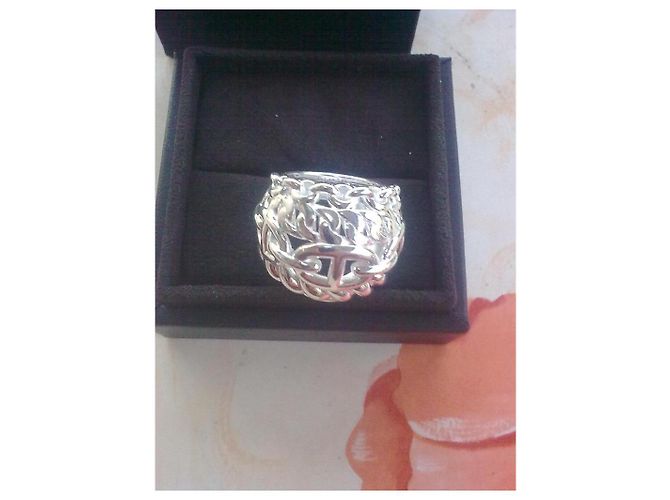 Hermès Anillo de Cadena de Ancla Multicadena Plata - vista 3