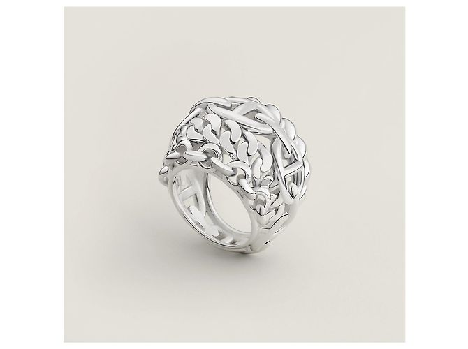 Hermès Anillo de Cadena de Ancla Multicadena Plata - vista 6