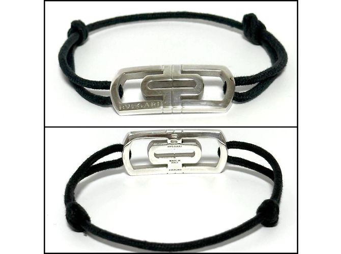 Bulgari Bracciale in corda Paretenci da uomo Bvlgari in argento - vista 2