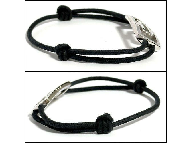 Bulgari Bracciale in corda Paretenci da uomo Bvlgari in argento - vista 3