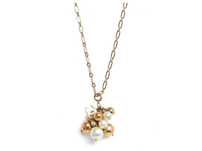 Collana Chanel 2007 CC Perle e perline con nappina su catena D'oro - vista 3