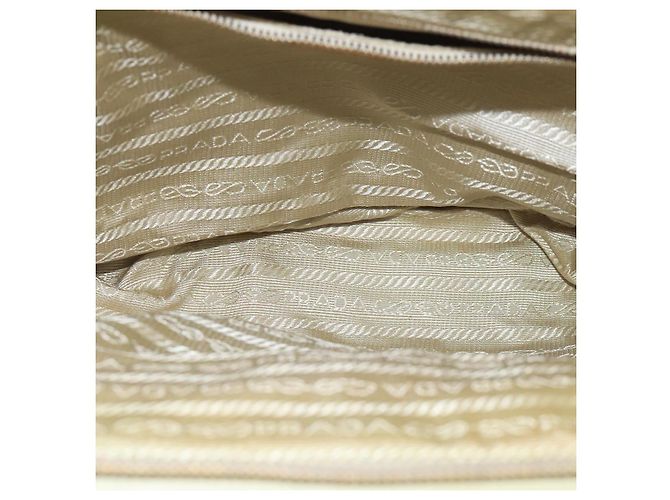 PRADA Borsa a mano in nylon beige Auth ac3438 - vista 11