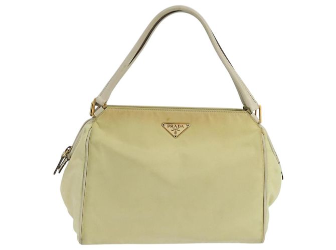 PRADA Borsa a mano in nylon beige Auth ac3438 - vista 13