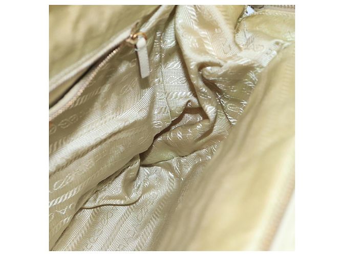 PRADA Borsa a mano in nylon beige Auth ac3438 - vista 18