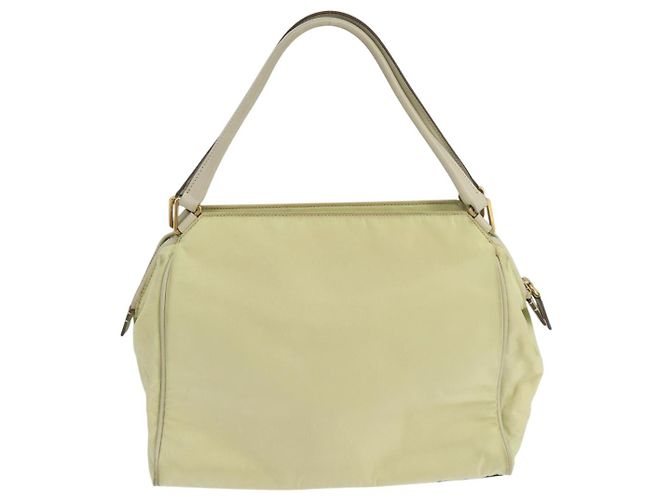 PRADA Borsa a mano in nylon beige Auth ac3438 - vista 2