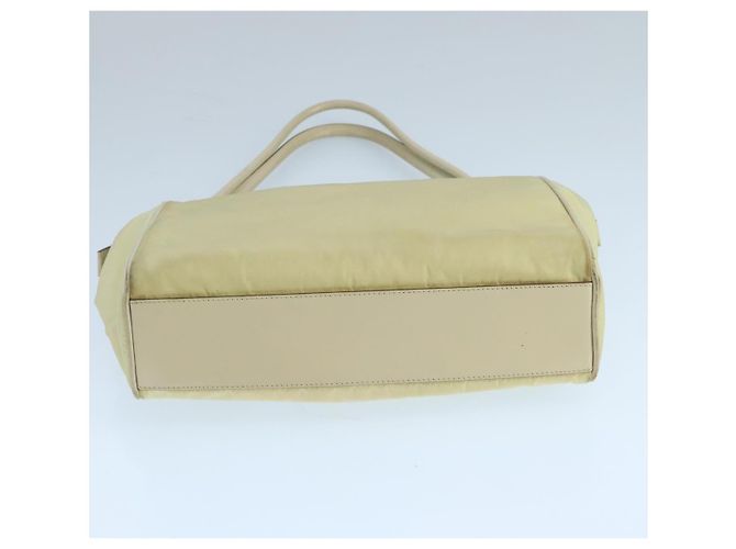 PRADA Borsa a mano in nylon beige Auth ac3438 - vista 5
