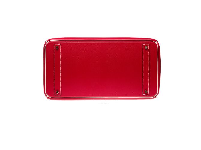 Hermès HERMES Birkin 40 Bag in Red Leather - 102281 - view 10