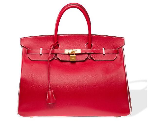 Hermès HERMES Birkin 40 Bag in Red Leather - 102281 - view 2