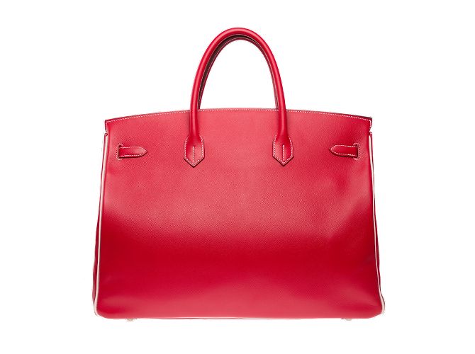 Hermès HERMES Birkin 40 Bag in Red Leather - 102281 - view 3