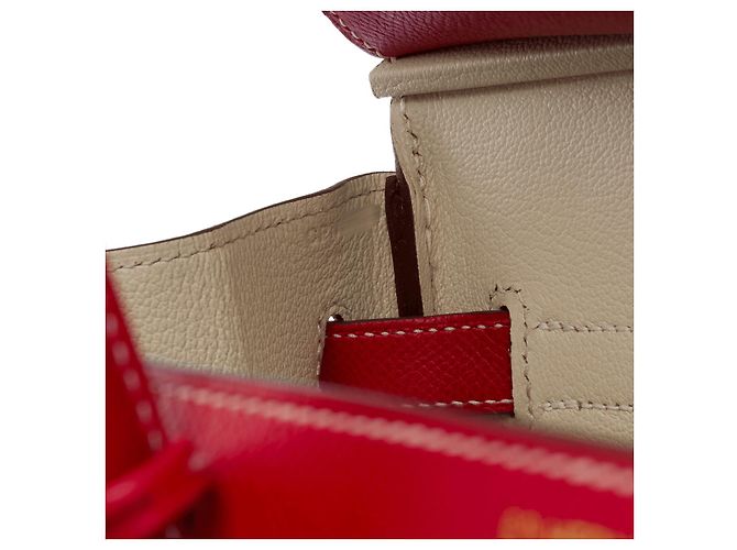 Hermès HERMES Birkin 40 Bag in Red Leather - 102281 - view 7
