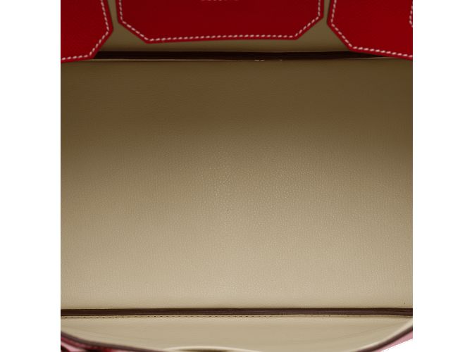 Hermès HERMES Birkin 40 Bag in Red Leather - 102281 - view 8