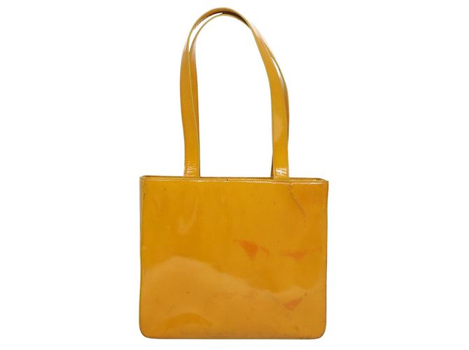 CHANEL Tote Bag Emaille Gelb CC Auth fm4195 - Ansicht 2