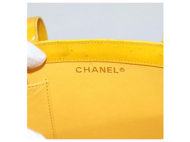 CHANEL Tote Bag Emaille Gelb CC Auth fm4195 - Ansicht 9