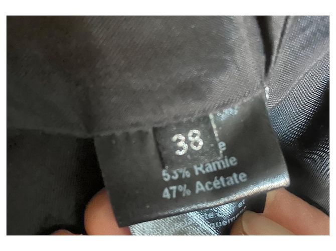Blouson court col rond Joseph 38 fourrure de coyote noir - vue 4