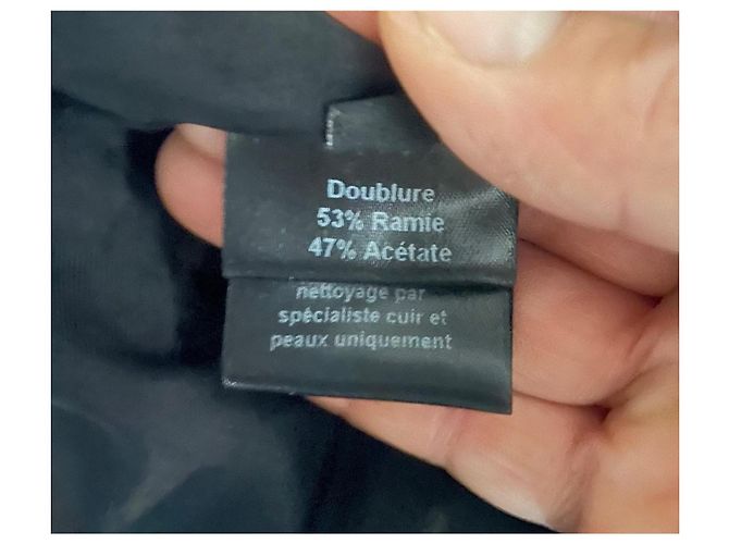 Blouson court col rond Joseph 38 fourrure de coyote noir - vue 5