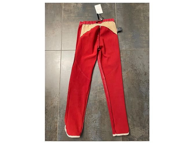 Isabel Marant Lederhose in Rot und Ecru Roh - Ansicht 7