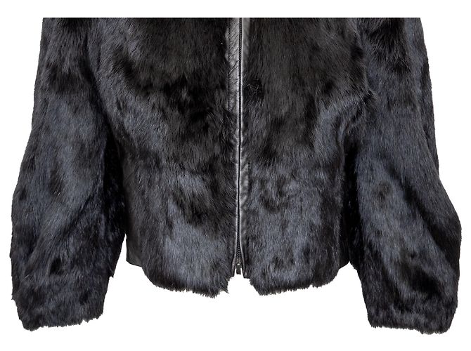 Armani Exchange Kunstfelljacke Schwarz - Ansicht 5