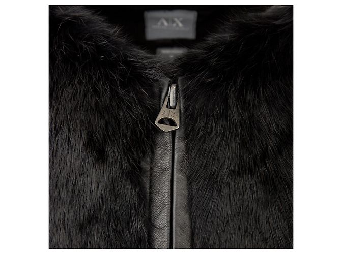 Armani Exchange Kunstfelljacke Schwarz - Ansicht 9