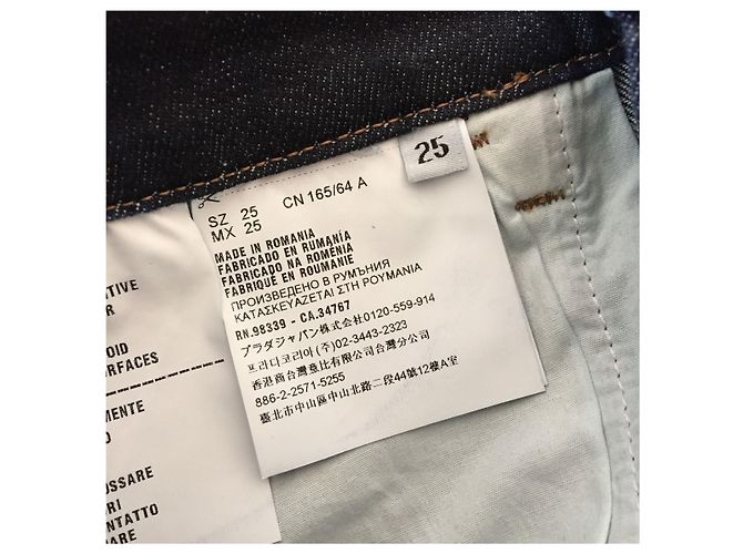 Jeans PRADA T.US 25 Denim - Jeans Azul - vista 4
