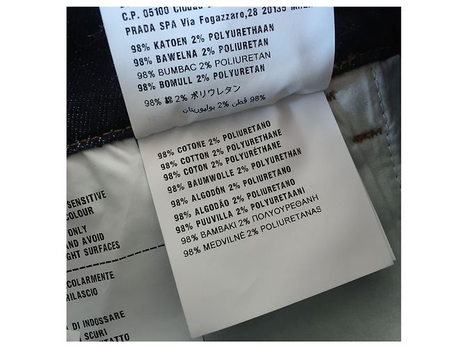 Jeans PRADA T.US 25 Denim - Jeans Azul - vista 6