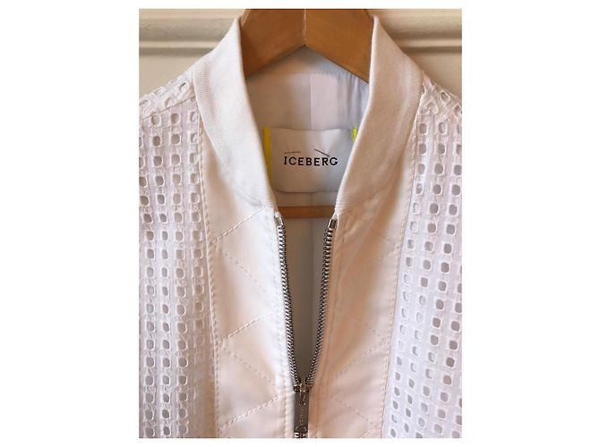 Chaquetas ICEBERG T.it 38 de algodón Blanco - vista 3