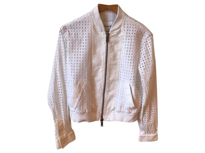 Chaquetas ICEBERG T.it 38 de algodón Blanco - vista 5
