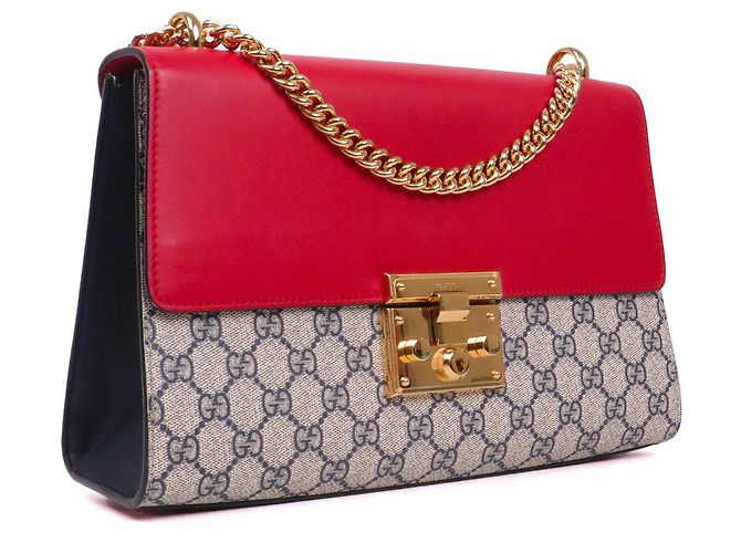 GUCCI - Borsa a spalla Padlock Gucci in tela monogrammata Rosso - vista 2
