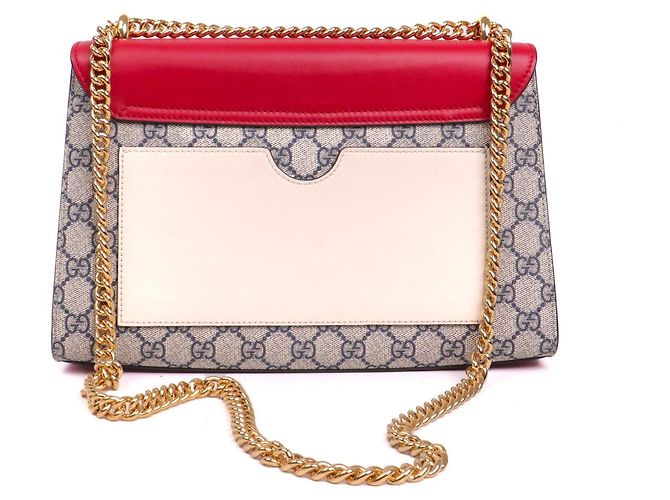 GUCCI - Borsa a spalla Padlock Gucci in tela monogrammata Rosso - vista 3