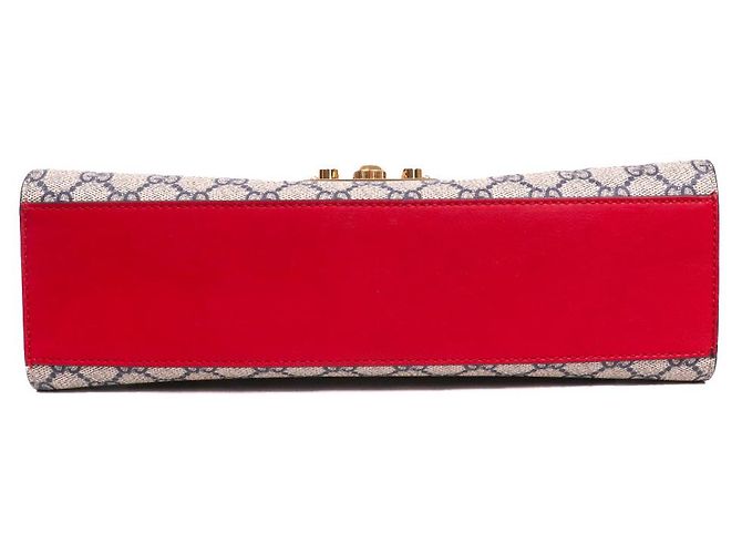 GUCCI - Borsa a spalla Padlock Gucci in tela monogrammata Rosso - vista 4